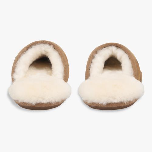 Ladies Shaftsbury Sheepskin Slippers Chestnut Extra Image 6